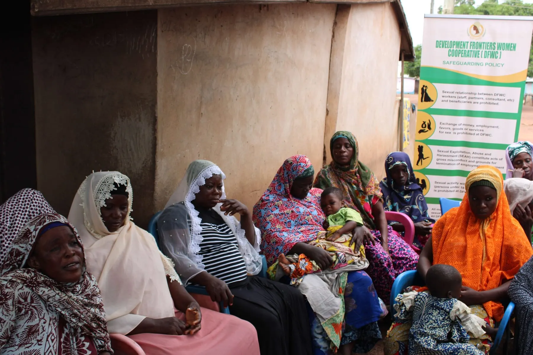 Cooperative members at a community meeting